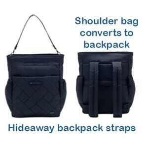 LUG Symphony ConvertibleTote Bag / Shoulder Bag / Backpack - Brushed Black